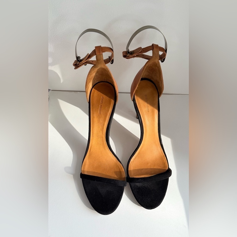 Isabel Marant Adele Brass Cuff Ankle Sandal Heels - Picture 2 of 8